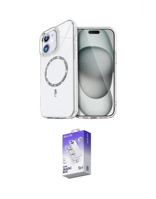ieg™ iPhone 11 Kılıf Kıvılcım Form Prime - Siyah Bilvis 5in1 3D Magic Cam Ekran Koruyucu