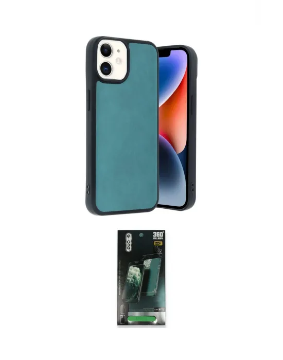 ieg™ iPhone 11 Kılıf Kıvılcım Işık Serisi - Şeffaf 360 Full Body Arka Koruyucu