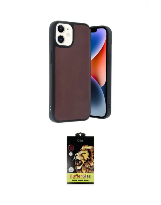 ieg™ iPhone 11 Kılıf Kıvılcım Işık Serisi - Siyah Buffer Cam Ekran Koruyucu
