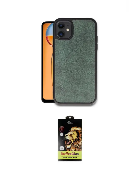 ieg™ iPhone 11 Kılıf Kıvılcım Işık Serisi - Siyah Buffer Cam Ekran Koruyucu