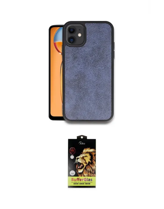 ieg™ iPhone 11 Kılıf Kıvılcım Işık Serisi - Siyah Buffer Cam Ekran Koruyucu