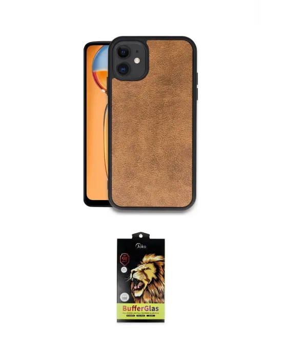 ieg™ iPhone 11 Kılıf Kıvılcım Işık Serisi - Siyah Buffer Cam Ekran Koruyucu