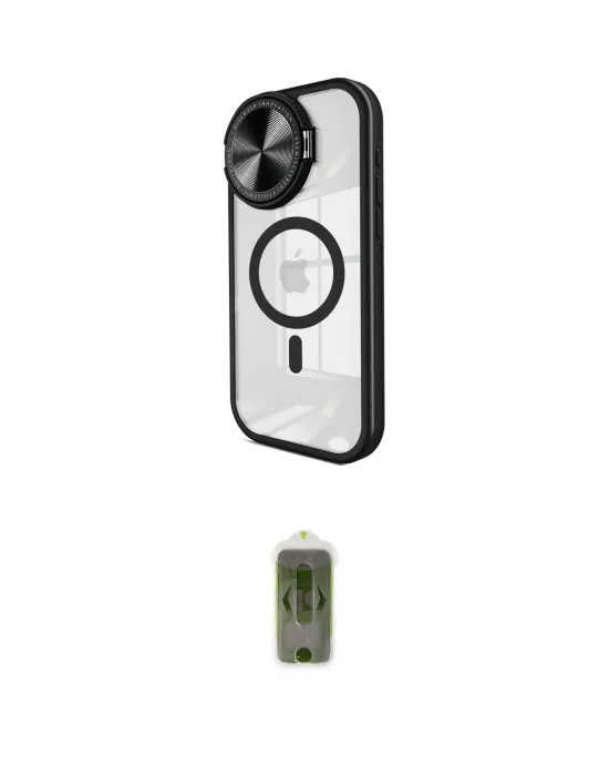 ieg™ iPhone 11 Kılıf Kıvılcım Modern Koleksiyonu - Siyah Joko Magic 5D Hayalet Cam
