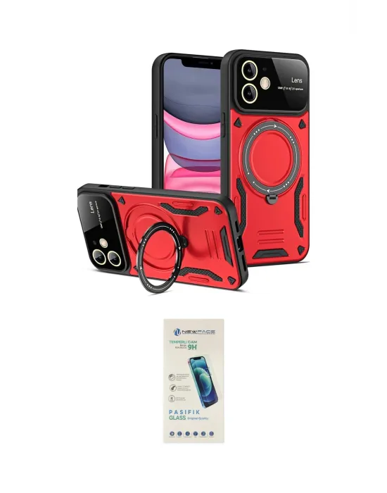 ieg™ iPhone 11 Kılıf Kıvılcım Modern Serisi - Şeffaf Pasifik Cam Ekran Koruyucu