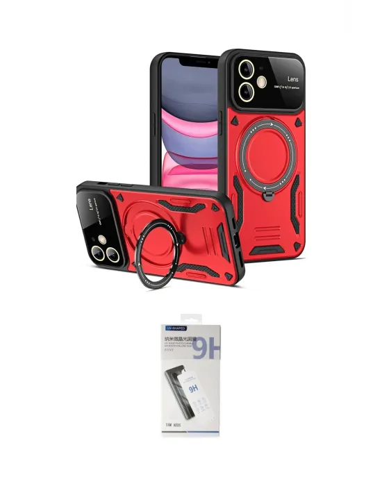 ieg™ iPhone 11 Kılıf Kıvılcım Modern Serisi - Şeffaf Uv Polymer Nano Ekran Koruyucu