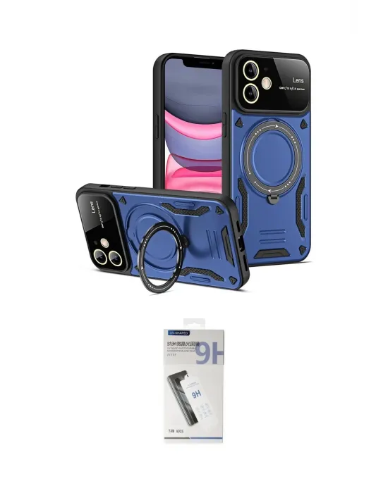 ieg™ iPhone 11 Kılıf Kıvılcım Modern Serisi - Şeffaf Uv Polymer Nano Ekran Koruyucu