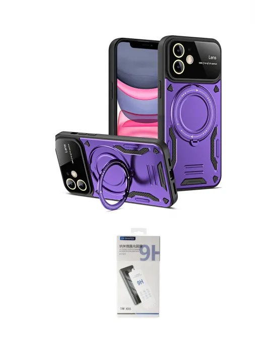ieg™ iPhone 11 Kılıf Kıvılcım Modern Serisi - Şeffaf Uv Polymer Nano Ekran Koruyucu