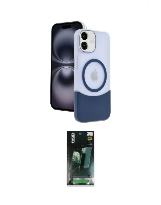 ieg™ iPhone 11 Kılıf Kozmos Form Özel Seri - Şeffaf 360 Full Body Arka Koruyucu