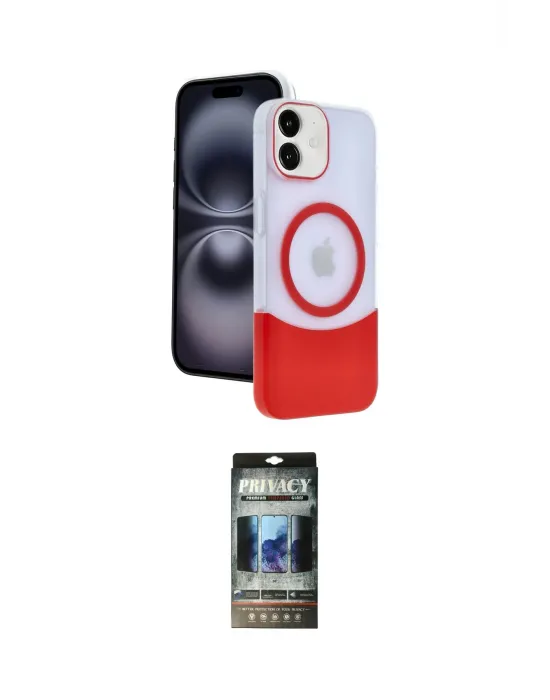 ieg™ iPhone 11 Kılıf Kozmos Form Özel Seri - Siyah 34D Hayalet Izgaralı Cam