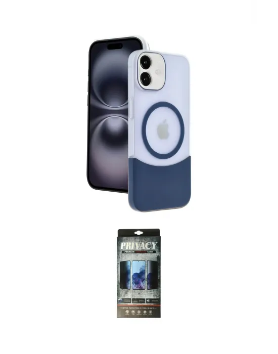 ieg™ iPhone 11 Kılıf Kozmos Form Özel Seri - Siyah 34D Hayalet Izgaralı Cam