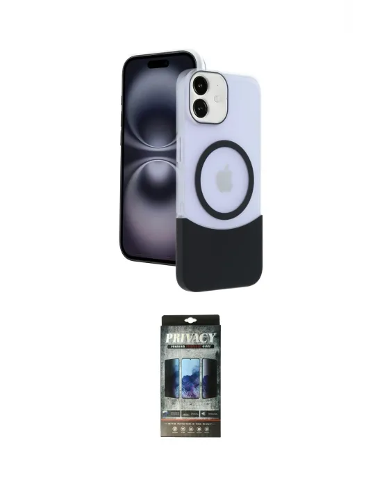 ieg™ iPhone 11 Kılıf Kozmos Form Özel Seri - Siyah 34D Hayalet Izgaralı Cam