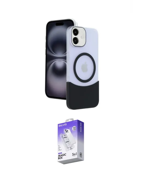 ieg™ iPhone 11 Kılıf Kozmos Form Özel Seri - Siyah Bilvis 5in1 3D Magic Cam Ekran Koruyucu