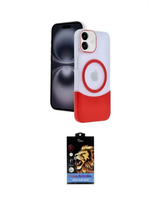 ieg™ iPhone 11 Kılıf Kozmos Form Özel Seri - Siyah Buffer Hayalet Cam Ekran Koruyucu