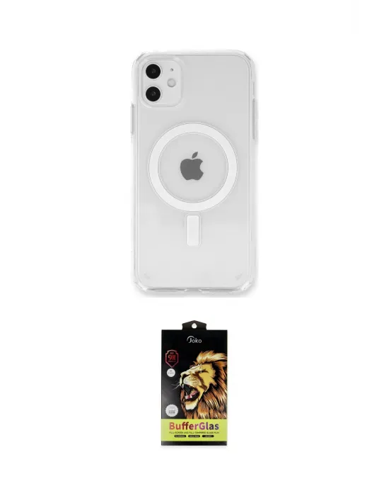 ieg™ iPhone 11 Kılıf Kutup Klasik Serisi - Siyah Buffer Cam Ekran Koruyucu