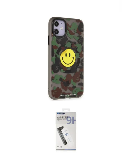 ieg™ iPhone 11 Kılıf Nova Doku Koleksiyonu - Şeffaf Uv Polymer Nano Ekran Koruyucu
