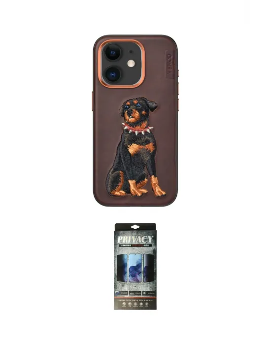 ieg™ iPhone 11 Kılıf Nova Form Koleksiyonu - Siyah 34D Hayalet Izgaralı Cam