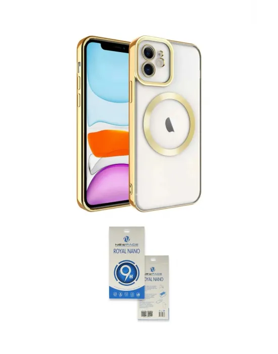 ieg™ iPhone 11 Kılıf Nova Işık Özel Seri - Şeffaf Royal Nano Ekran Koruyucu