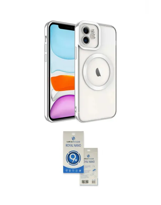 ieg™ iPhone 11 Kılıf Nova Işık Özel Seri - Şeffaf Royal Nano Ekran Koruyucu