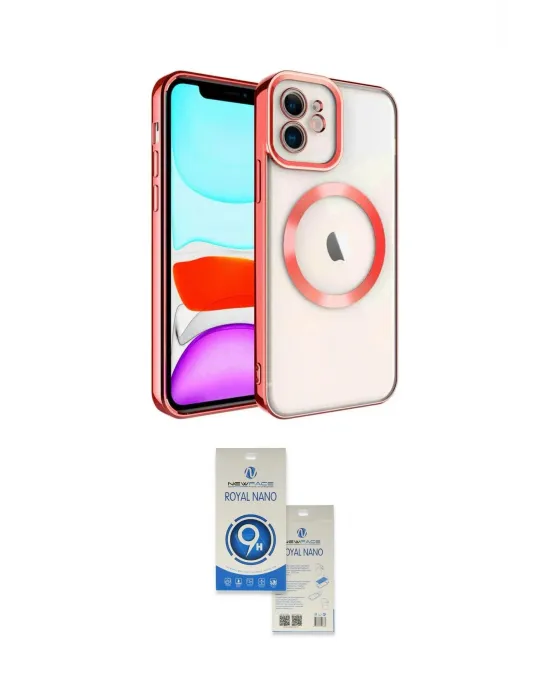 ieg™ iPhone 11 Kılıf Nova Işık Özel Seri - Şeffaf Royal Nano Ekran Koruyucu