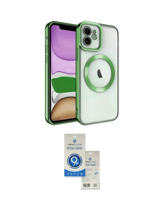 ieg™ iPhone 11 Kılıf Nova Işık Özel Seri - Şeffaf Royal Nano Ekran Koruyucu
