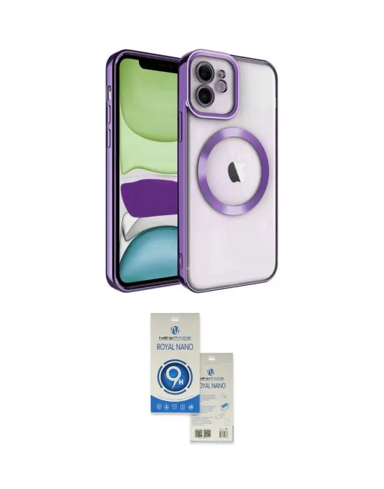 ieg™ iPhone 11 Kılıf Nova Işık Özel Seri - Şeffaf Royal Nano Ekran Koruyucu