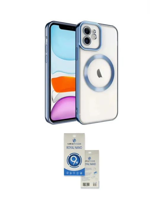 ieg™ iPhone 11 Kılıf Nova Işık Özel Seri - Şeffaf Royal Nano Ekran Koruyucu