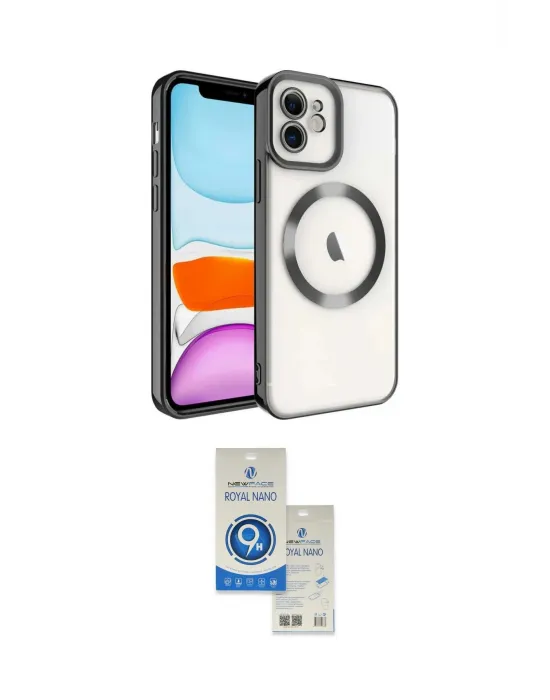 ieg™ iPhone 11 Kılıf Nova Işık Özel Seri - Şeffaf Royal Nano Ekran Koruyucu