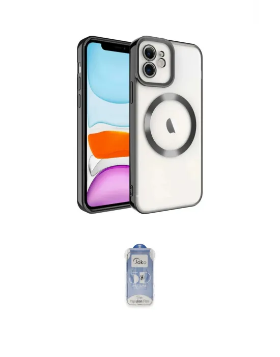 ieg™ iPhone 11 Kılıf Nova Işık Özel Seri - Siyah Joko Magic 5D Cam