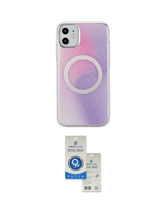 ieg™ iPhone 11 Kılıf Pusula Form - Şeffaf Royal Nano Ekran Koruyucu
