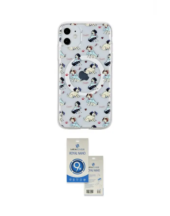 ieg™ iPhone 11 Kılıf Pusula Form - Şeffaf Royal Nano Ekran Koruyucu
