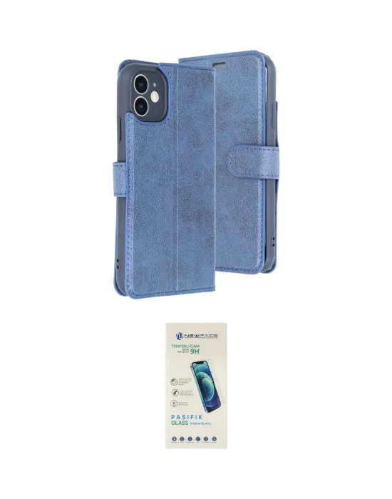 ieg™ iPhone 11 Kılıf Siluet Işık Serisi - Şeffaf Pasifik Cam Ekran Koruyucu