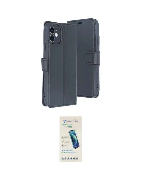 ieg™ iPhone 11 Kılıf Siluet Işık Serisi - Şeffaf Pasifik Cam Ekran Koruyucu