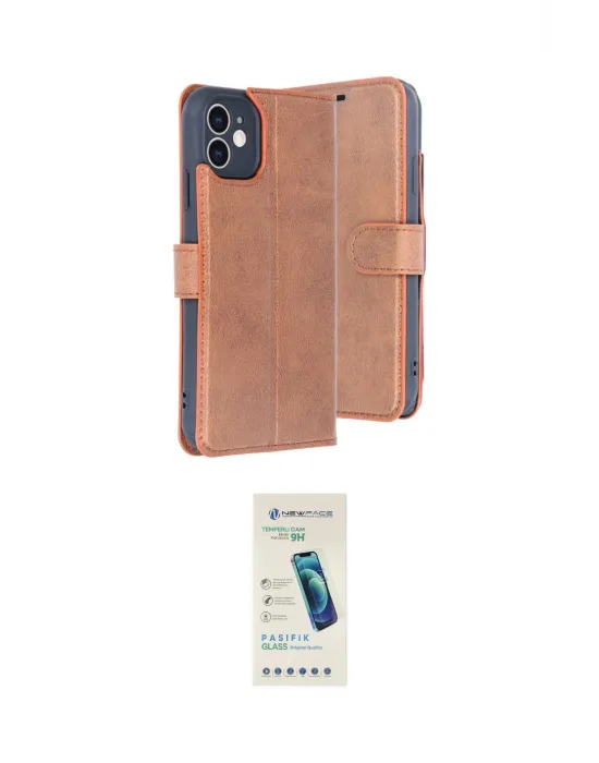 ieg™ iPhone 11 Kılıf Siluet Işık Serisi - Şeffaf Pasifik Cam Ekran Koruyucu