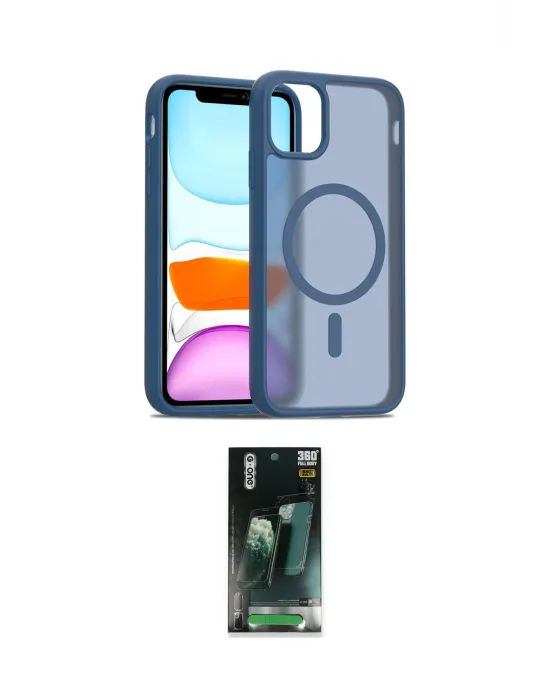 ieg™ iPhone 11 Kılıf Siluet Minimal Prime - Şeffaf 360 Full Body Arka Koruyucu