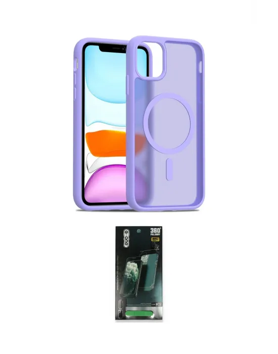 ieg™ iPhone 11 Kılıf Siluet Minimal Prime - Şeffaf 360 Full Body Arka Koruyucu