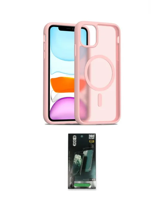 ieg™ iPhone 11 Kılıf Siluet Minimal Prime - Şeffaf 360 Full Body Arka Koruyucu