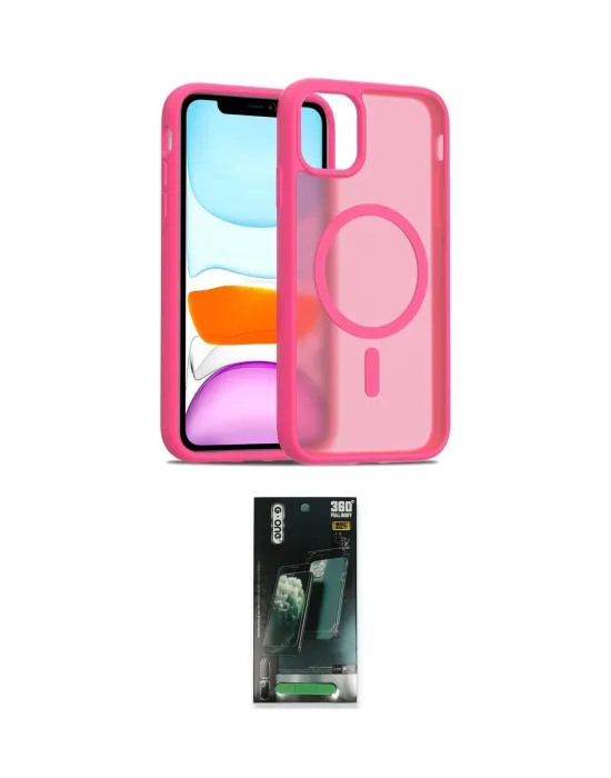 ieg™ iPhone 11 Kılıf Siluet Minimal Prime - Şeffaf 360 Full Body Arka Koruyucu