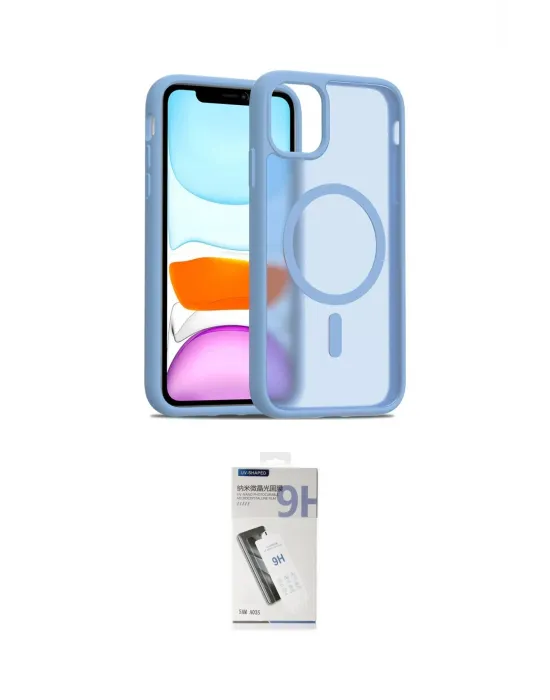 ieg™ iPhone 11 Kılıf Siluet Minimal Prime - Şeffaf Uv Polymer Nano Ekran Koruyucu