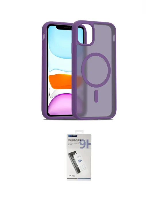 ieg™ iPhone 11 Kılıf Siluet Minimal Prime - Şeffaf Uv Polymer Nano Ekran Koruyucu