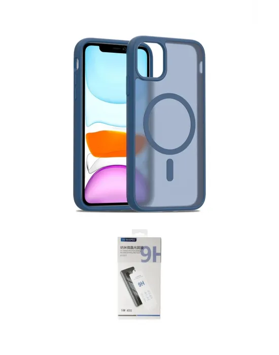 ieg™ iPhone 11 Kılıf Siluet Minimal Prime - Şeffaf Uv Polymer Nano Ekran Koruyucu