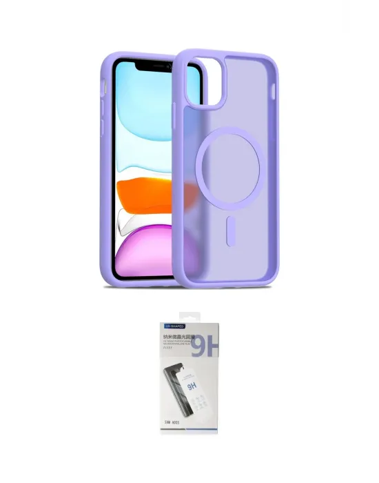 ieg™ iPhone 11 Kılıf Siluet Minimal Prime - Şeffaf Uv Polymer Nano Ekran Koruyucu