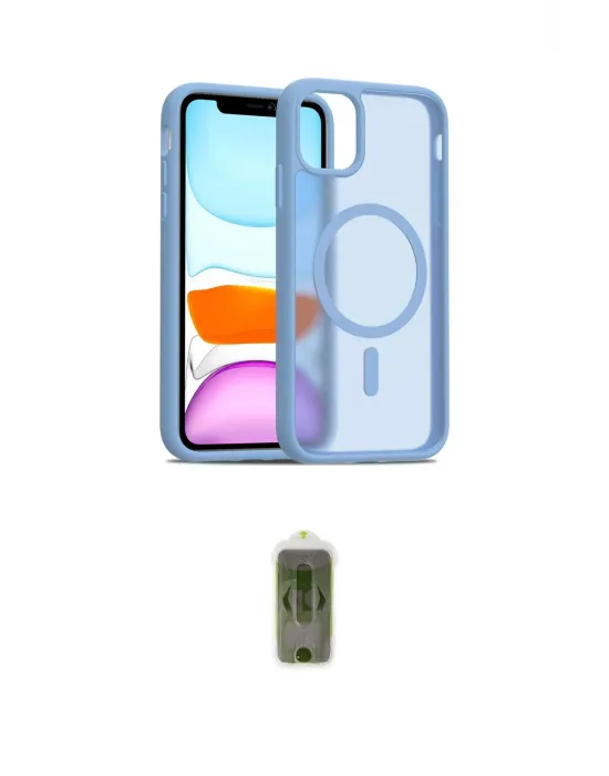 ieg™ iPhone 11 Kılıf Siluet Minimal Prime - Siyah Joko Magic 5D Hayalet Cam