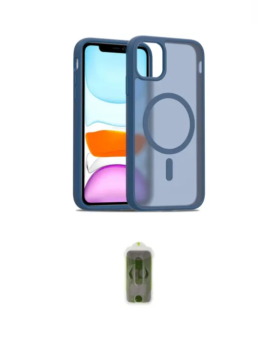 ieg™ iPhone 11 Kılıf Siluet Minimal Prime - Siyah Joko Magic 5D Hayalet Cam