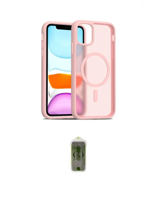 ieg™ iPhone 11 Kılıf Siluet Minimal Prime - Siyah Joko Magic 5D Hayalet Cam