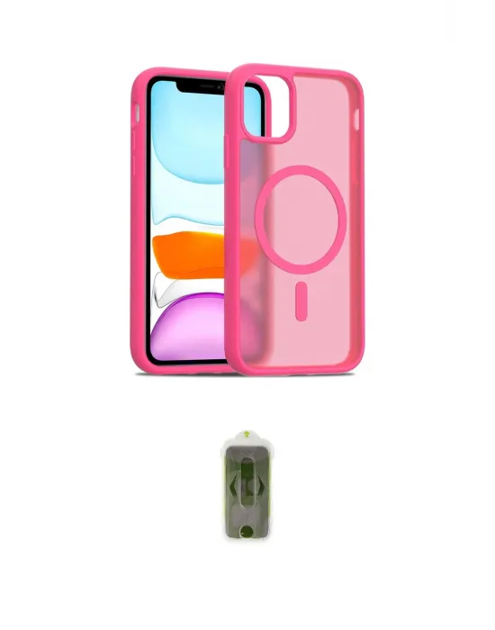 ieg™ iPhone 11 Kılıf Siluet Minimal Prime - Siyah Joko Magic 5D Hayalet Cam