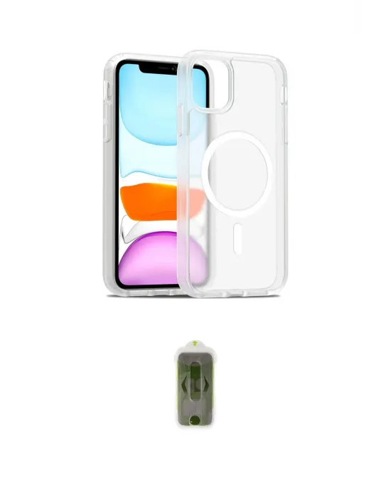 ieg™ iPhone 11 Kılıf Siluet Minimal Prime - Siyah Joko Magic 5D Hayalet Cam