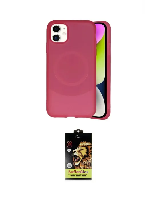 ieg™ iPhone 11 Kılıf Ufuk Serisi - Siyah Buffer Cam Ekran Koruyucu