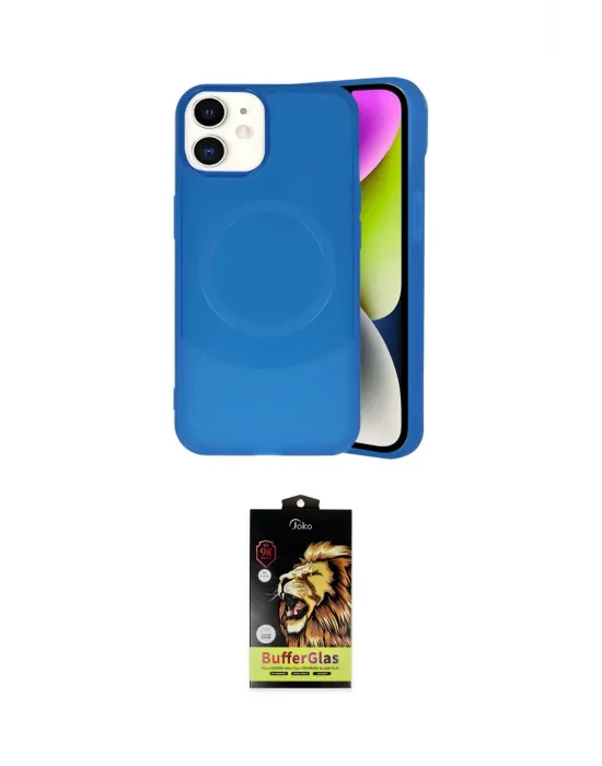 ieg™ iPhone 11 Kılıf Ufuk Serisi - Siyah Buffer Cam Ekran Koruyucu