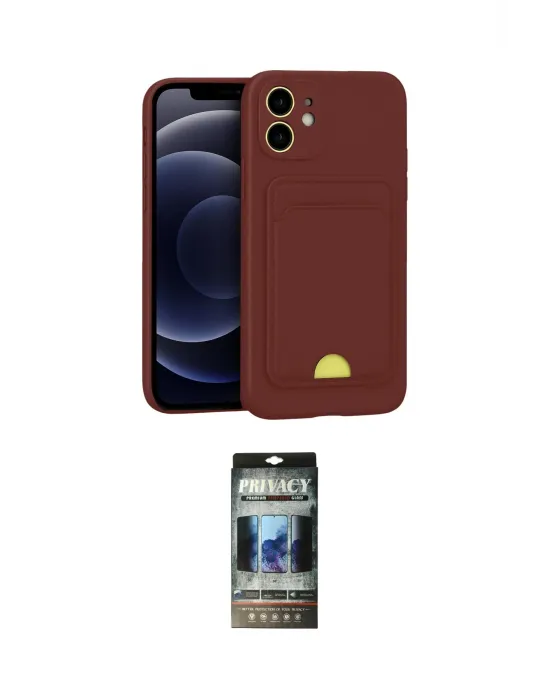 ieg™ iPhone 11 Kılıf Vadi Çizgi Prime - Siyah 34D Hayalet Izgaralı Cam