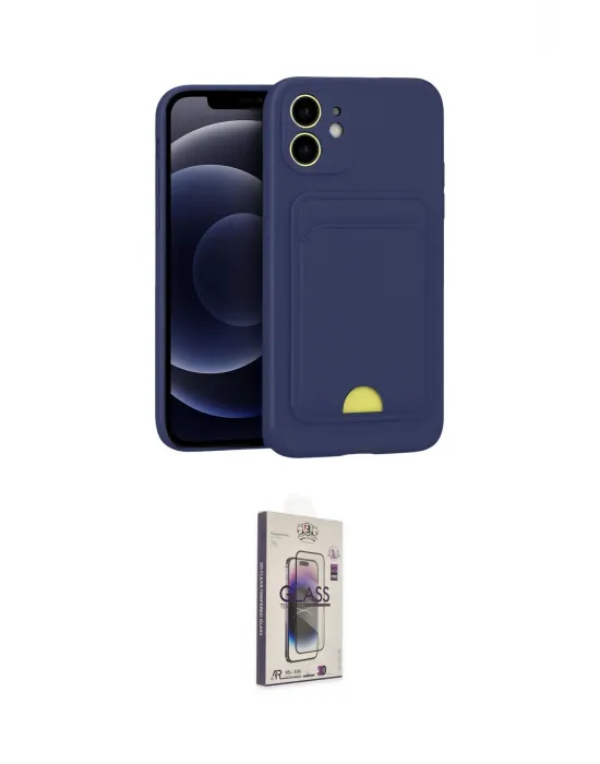 ieg™ iPhone 11 Kılıf Vadi Çizgi Prime - Siyah Bilvis 3D Cam Ekran Koruyucu